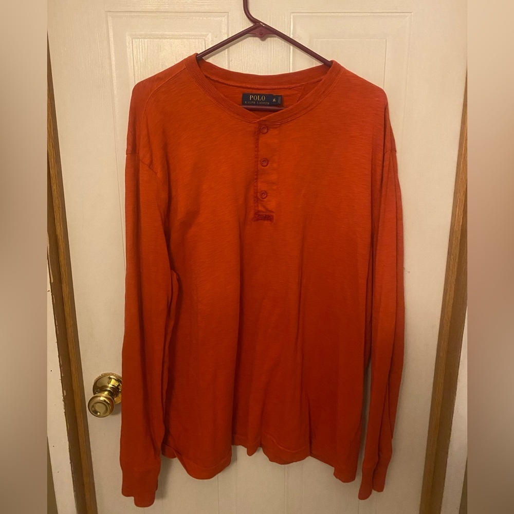 Polo by Ralph Lauren Polo Guide Orange Long-Sleeve Henley